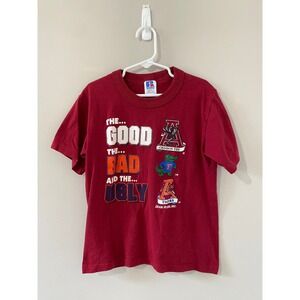 Vintages 90s Russell Athletic Youth SMALL Crimson Tide Graphic Print T Shirt